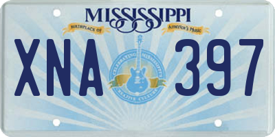 MS license plate XNA397