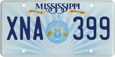 MS license plate XNA399