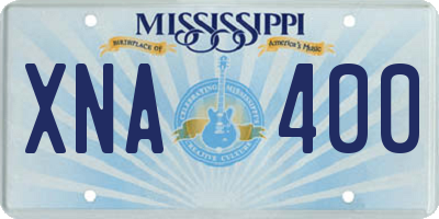 MS license plate XNA400