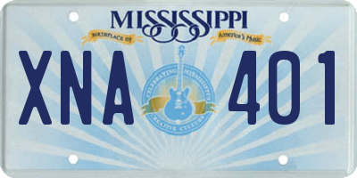 MS license plate XNA401