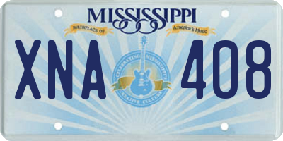 MS license plate XNA408
