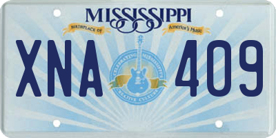 MS license plate XNA409