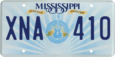 MS license plate XNA410