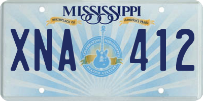 MS license plate XNA412