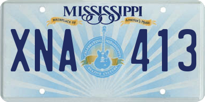 MS license plate XNA413