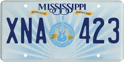 MS license plate XNA423