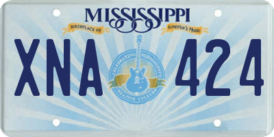 MS license plate XNA424