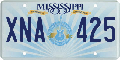 MS license plate XNA425
