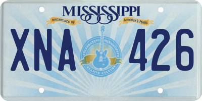MS license plate XNA426