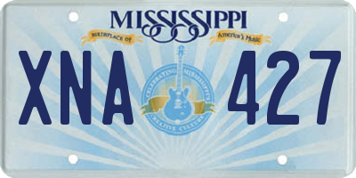 MS license plate XNA427