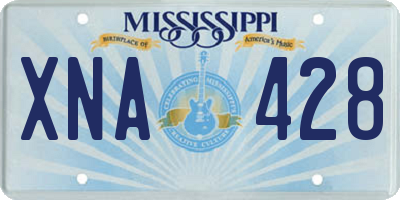 MS license plate XNA428