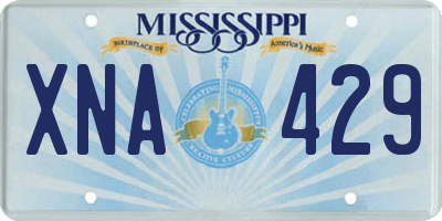MS license plate XNA429