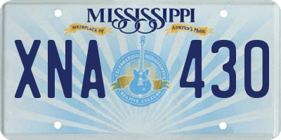 MS license plate XNA430