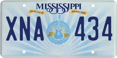 MS license plate XNA434