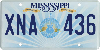 MS license plate XNA436