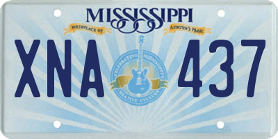 MS license plate XNA437