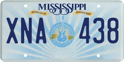 MS license plate XNA438