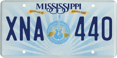 MS license plate XNA440