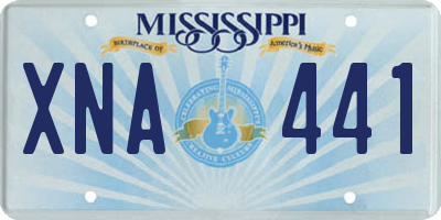 MS license plate XNA441