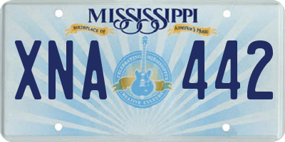 MS license plate XNA442