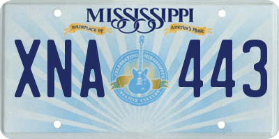 MS license plate XNA443