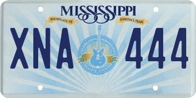 MS license plate XNA444