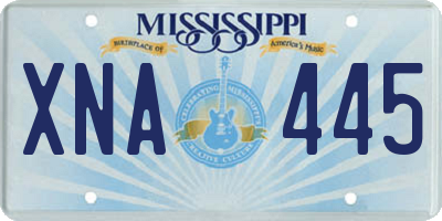 MS license plate XNA445