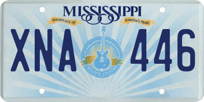 MS license plate XNA446