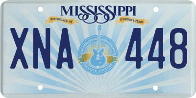 MS license plate XNA448