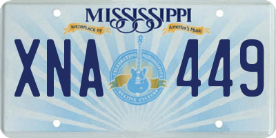 MS license plate XNA449