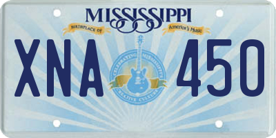 MS license plate XNA450