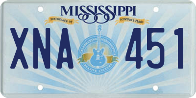 MS license plate XNA451