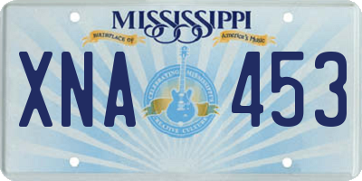 MS license plate XNA453