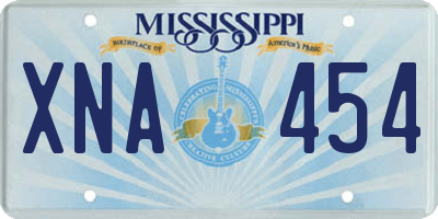 MS license plate XNA454