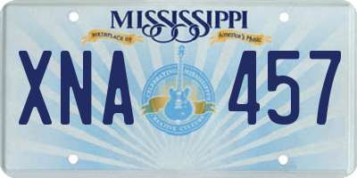 MS license plate XNA457