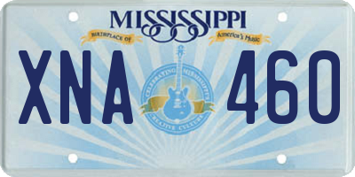 MS license plate XNA460