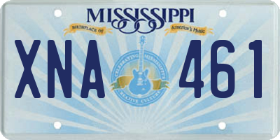 MS license plate XNA461