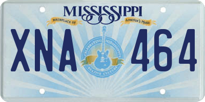 MS license plate XNA464