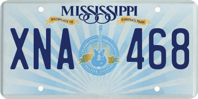 MS license plate XNA468