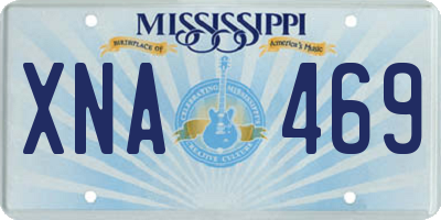 MS license plate XNA469