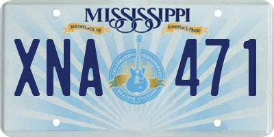 MS license plate XNA471
