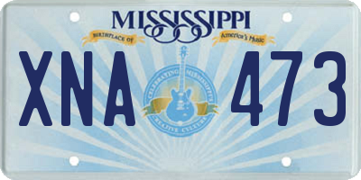 MS license plate XNA473
