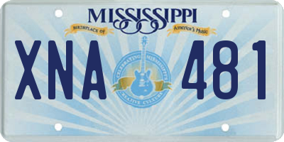 MS license plate XNA481
