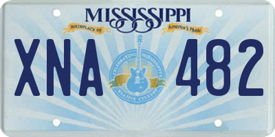 MS license plate XNA482