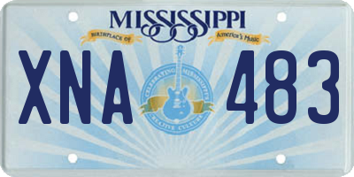 MS license plate XNA483