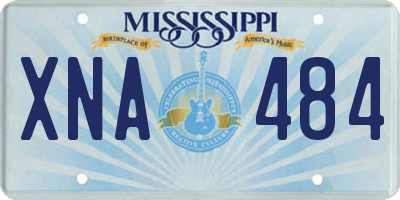 MS license plate XNA484