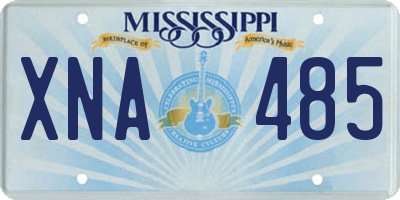 MS license plate XNA485