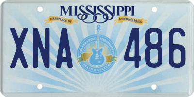 MS license plate XNA486