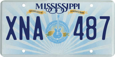 MS license plate XNA487