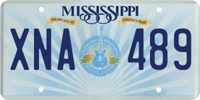 MS license plate XNA489
